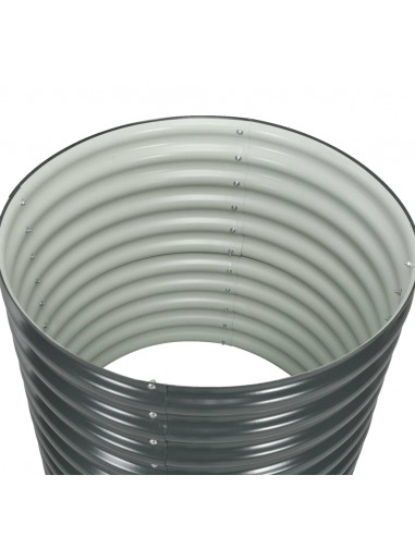 Letto Rialzato Giardino 80x80x81 cm in Acciaio Zincato Grigio