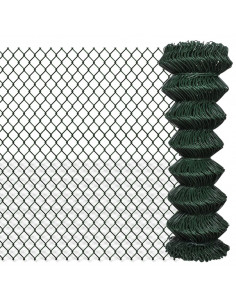 Recinzione a Rete in Acciaio 1,25x25 m Verde 2