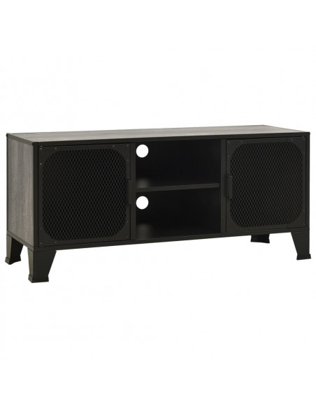 Mobile Porta TV Grigio 105x36x47 cm in Metallo e MDF