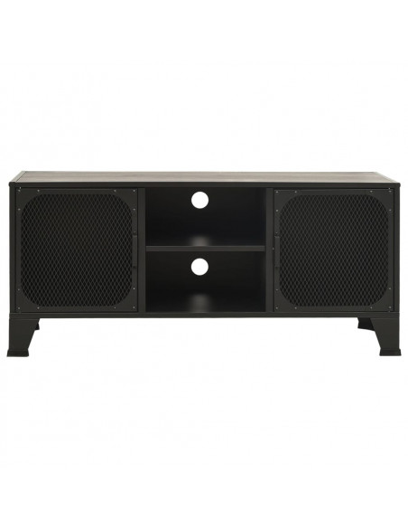 Mobile Porta TV Grigio 105x36x47 cm in Metallo e MDF