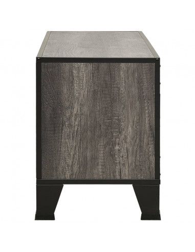 Mobile Porta TV Grigio 105x36x47 cm in Metallo e MDF