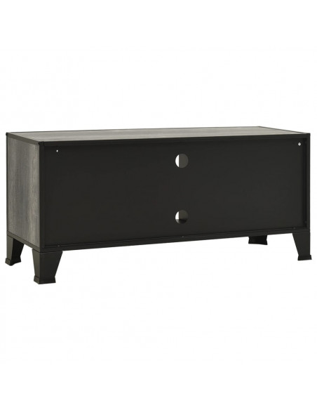 Mobile Porta TV Grigio 105x36x47 cm in Metallo e MDF