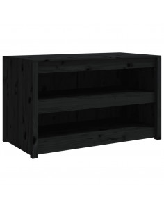 Mobile da Cucina da Esterno Nero 106x55x64 cm Legno Massello di Pino 2