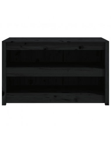 Mobile da Cucina da Esterno Nero 106x55x64 cm Legno Massello di Pino