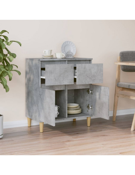 Credenza Grigio Cemento 60x35x70 cm in Legno Multistrato