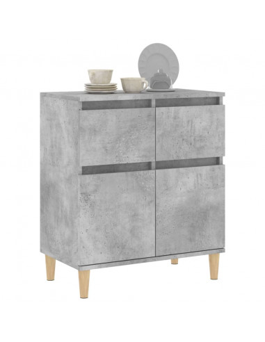 Credenza Grigio Cemento 60x35x70 cm in Legno Multistrato