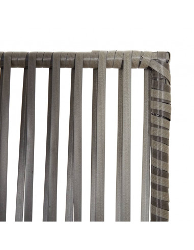 Divisorio per Ambienti a 3 Pannelli Grigio in Polyrattan