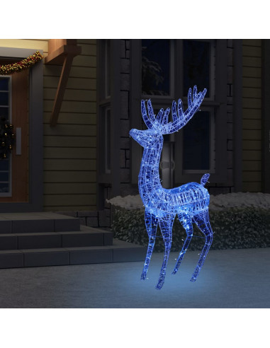 Renna di Natale XXL in Acrilico 250 LED 2 pz 180 cm Blu