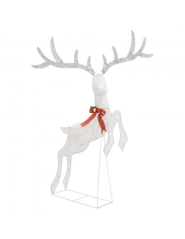Renna Volante di Natale con 120 LED Bianco e Bianco Freddo