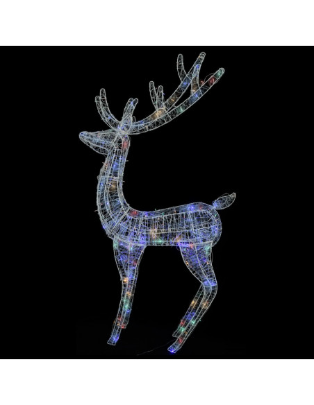 Renne di Natale XXL in Acrilico 250 LED 2 pz 180 cm Colorata