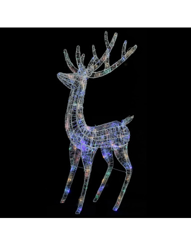 Renne di Natale XXL in Acrilico 250 LED 2 pz 180 cm Colorata
