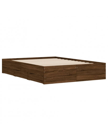 Giroletto Cassetti Rovere Marrone 120x190 cm Legno Multistrato
