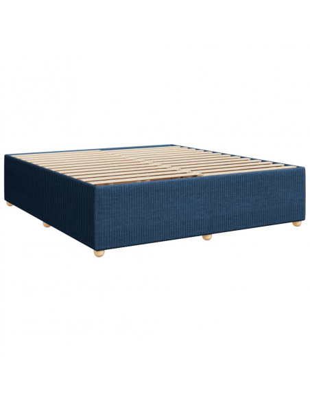 Giroletto a Molle con Materasso Blu 180x200 cm in Tessuto
