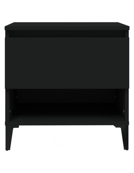 Tavolini 2 pz Neri 50x46x50 cm in Legno Multistrato