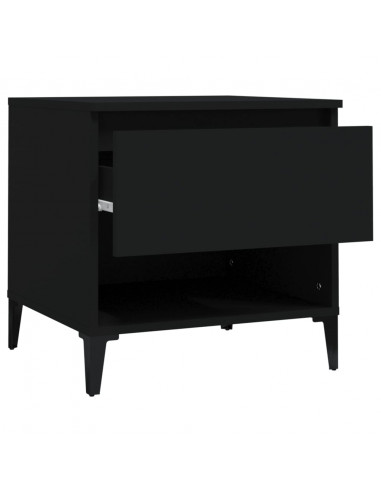 Tavolini 2 pz Neri 50x46x50 cm in Legno Multistrato