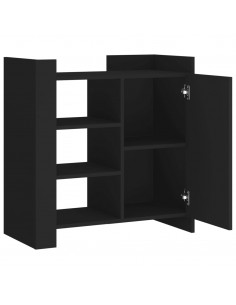 Credenza Nera 73,5x35x75 cm in Legno Multistrato 2