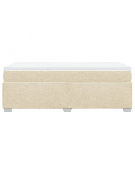 Giroletto a Molle con Materasso Crema 100x200 cm in Tessuto