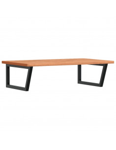 Ripiano a Parete per Lavabo in Acciaio e Massello di Faggio 2