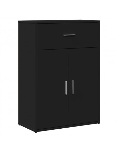 Credenza Nera 60x30x84 cm in Legno Multistrato