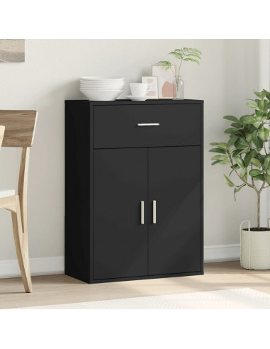Credenza Nera 60x30x84 cm in Legno Multistrato