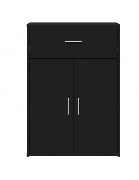 Credenza Nera 60x30x84 cm in Legno Multistrato