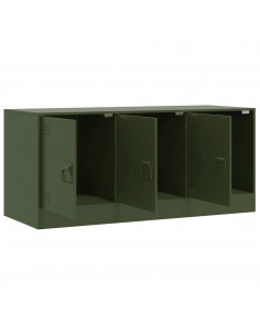 Mobile TV Verde Oliva 99x39x44 cm in Acciaio 2