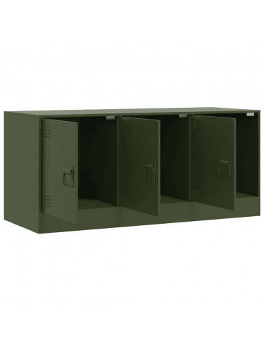 Mobile TV Verde Oliva 99x39x44 cm in Acciaio
