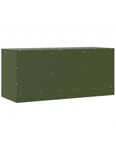 Mobile TV Verde Oliva 99x39x44 cm in Acciaio