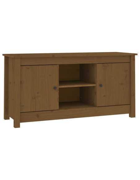 Mobile Porta TV Miele 103x36,5x52 cm in Legno Massello di Pino