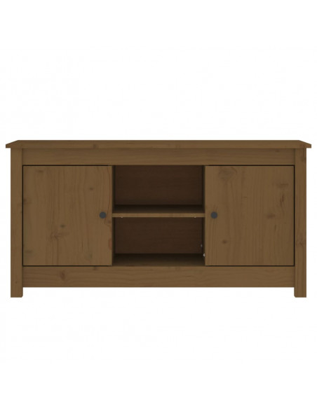 Mobile Porta TV Miele 103x36,5x52 cm in Legno Massello di Pino