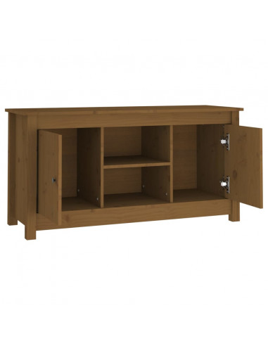 Mobile Porta TV Miele 103x36,5x52 cm in Legno Massello di Pino