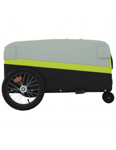Rimorchio da Bici Nero e Verde 45 kg in Ferro 2