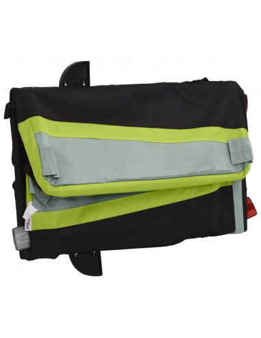 Rimorchio da Bici Nero e Verde 45 kg in Ferro