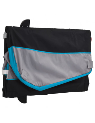 Rimorchio da Bici Nero e Blu 45 kg in Ferro