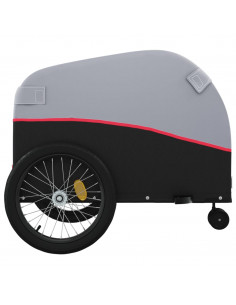 Rimorchio da Bici Nero e Rosso 45 kg in Ferro 2