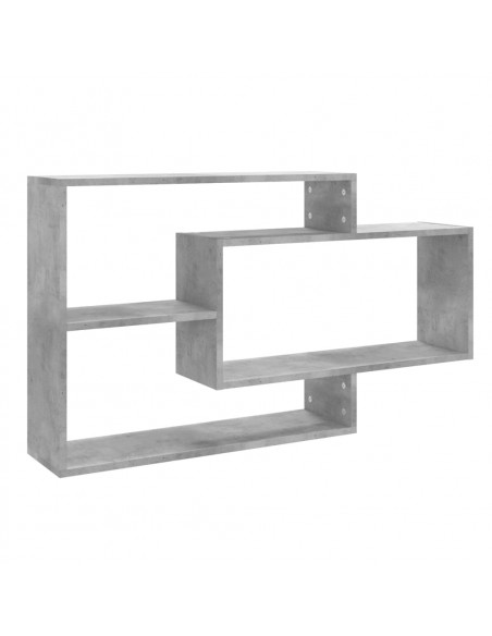 Mensole a Muro Grigio Cemento 104x20x58,5 cm Legno Multistrato