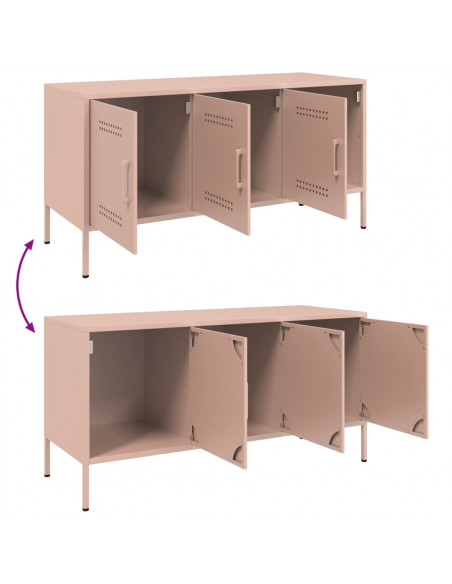 Mobile TV Rosa 100,5x39x50,5 cm in Acciaio