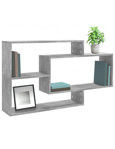 Mensole a Muro Grigio Cemento 104x20x58,5 cm Legno Multistrato