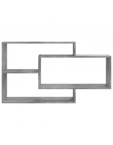 Mensole a Muro Grigio Cemento 104x20x58,5 cm Legno Multistrato