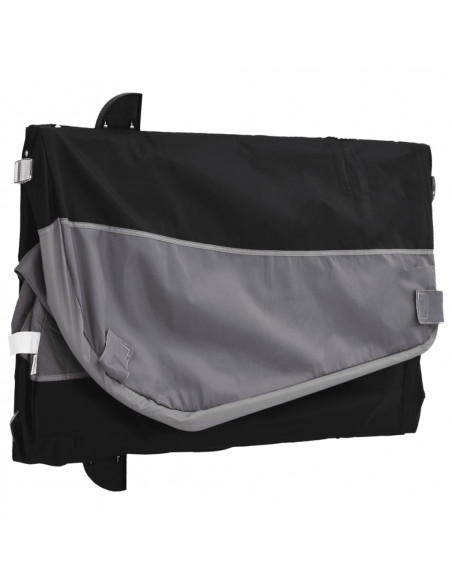 Rimorchio da Bici Nero e Grigio 45 kg in Ferro