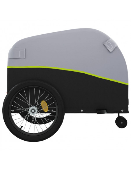 Rimorchio da Bici Nero e Verde 45 kg in Ferro