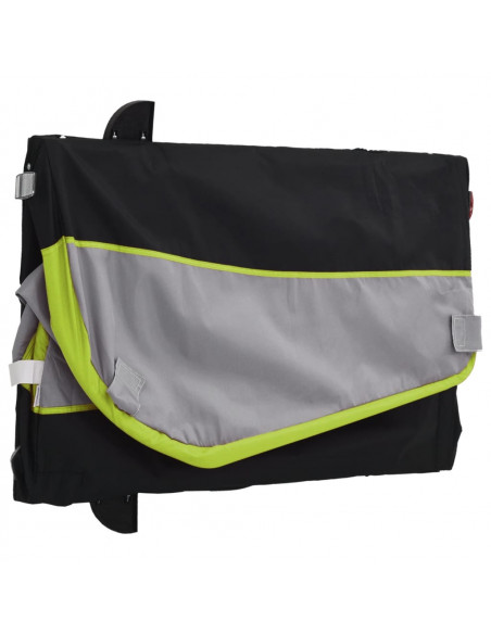 Rimorchio da Bici Nero e Verde 45 kg in Ferro