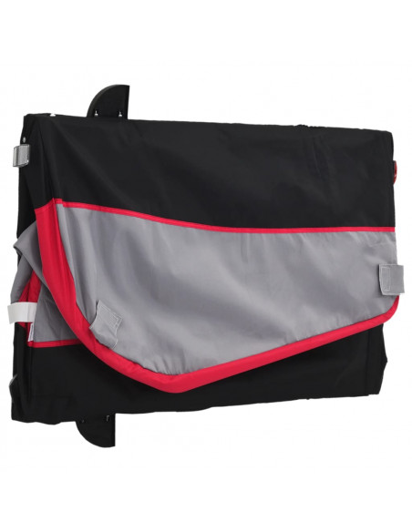Rimorchio da Bici Nero e Rosso 30 kg in Ferro