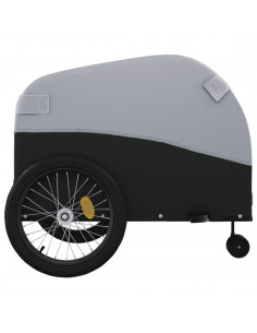 Rimorchio da Bici Nero e Grigio 45 kg in Ferro 2