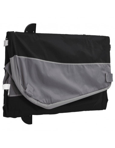 Rimorchio da Bici Nero e Grigio 45 kg in Ferro