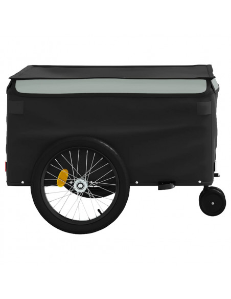 Rimorchio da Bici Nero e Grigio 45 kg in Ferro