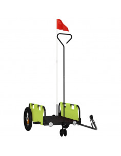 Rimorchio da Bici Verde Oxford e Ferro 2