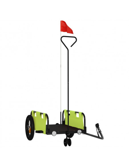 Rimorchio da Bici Verde Oxford e Ferro