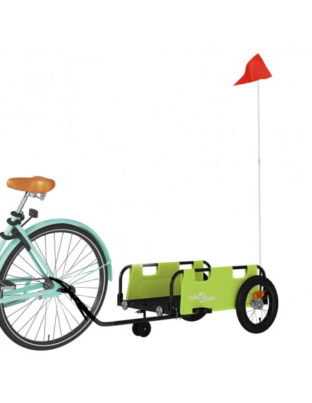 Rimorchio da Bici Verde Oxford e Ferro