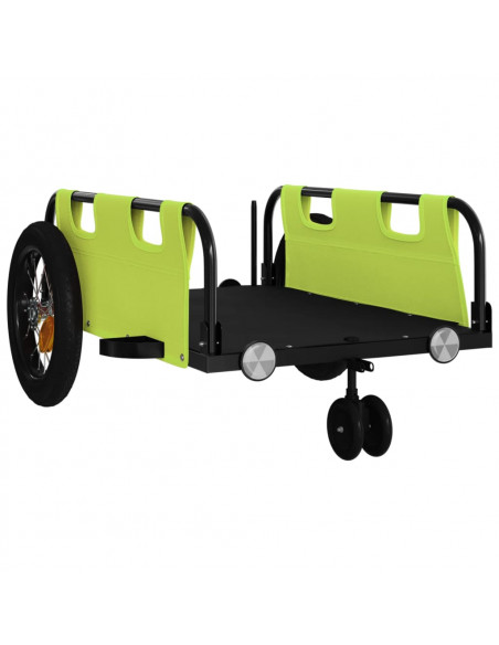 Rimorchio da Bici Verde Oxford e Ferro